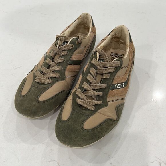 GIOS EPPO Men’s Sneakers Olive Tan Italy size 42 - Picture 5 of 6